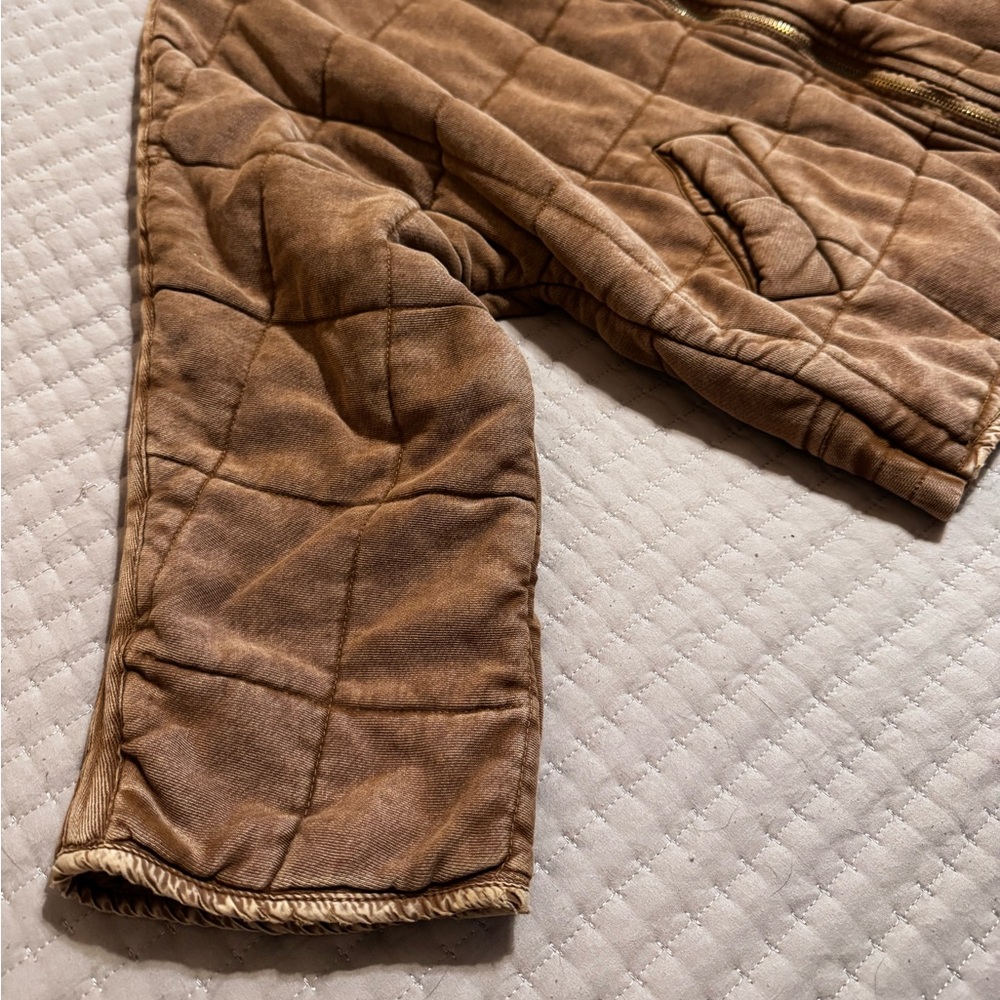 Free People Tan Puffer Jacket - Picture 7 of 8